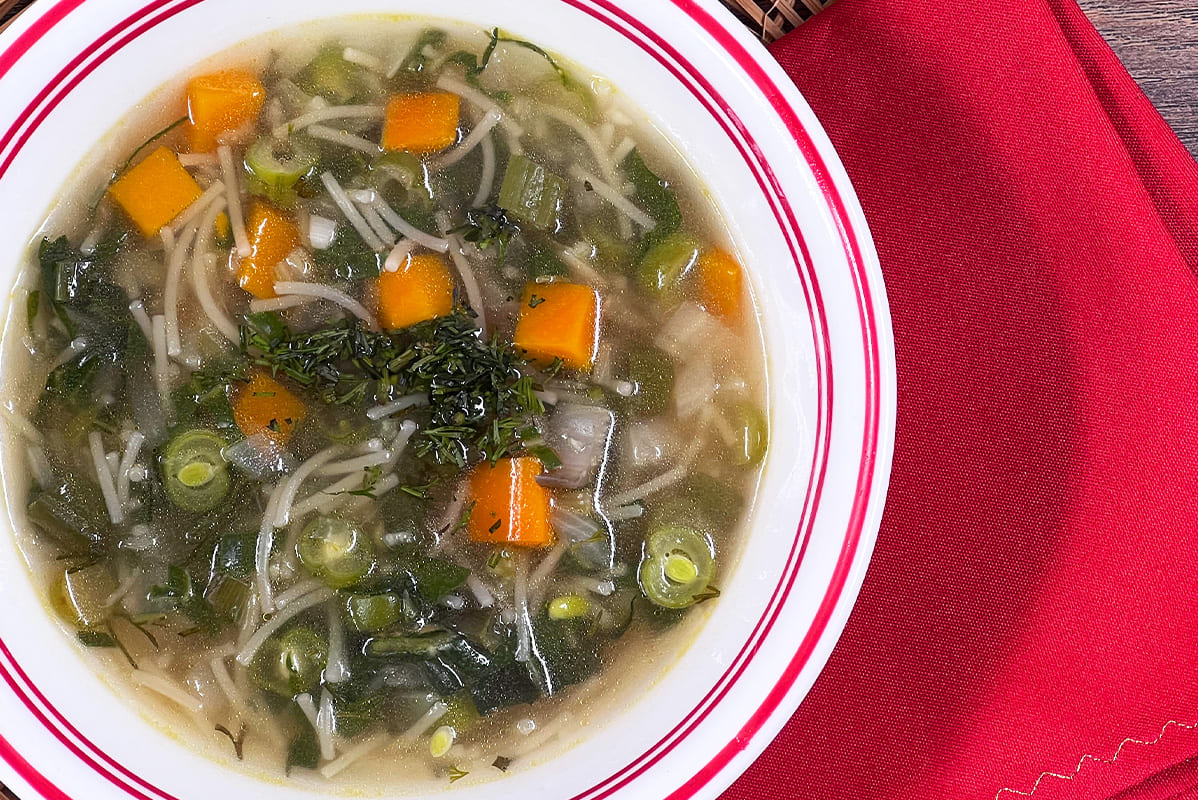 sopa con verduras
